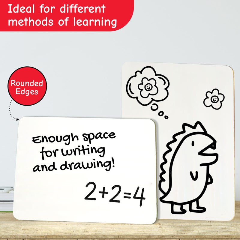 Charles Leonard Dry Erase Lapboard Class Pack, Includes 12 each of Whiteboards, 2 Inch Felt Erasers and Black Dry Erase Markers (35036), 12 Sets - Image 3
